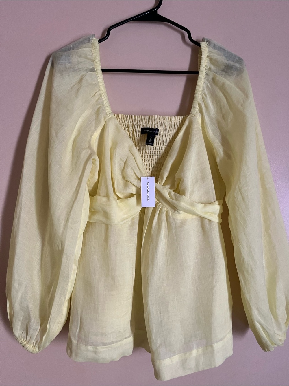 NWT Banana Republic Butter Yellow Blouse